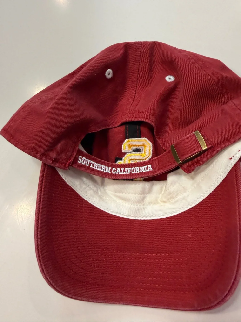 47 Brand USC Team Trojan Red Adjustable Baseball Hat One‎ Size Embroidered.